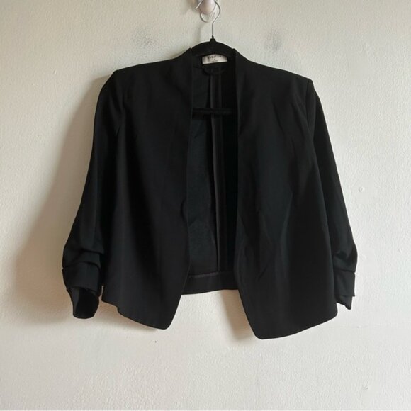 Aritzia Babaton Sz 2 Power Waist Black Open Front Blazer - Picture 2 of 11